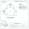HQ2040R-PL1-NYR top plate bolt pattern drawing, 4 x 4-1/2 in plate, slotted bolt holes