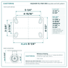 HQ2040R-PL3-PAR-ORG top plate bolt pattern drawing, 4-1/2 x 6-1/4 in plate, slotted bolt holes
