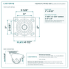 HQ2040S-PL1-PIR-RED-SWB top plate bolt pattern drawing, 4 x 4-1/2 in plate, slotted bolt holes