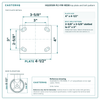 HQ2050R-PL1-PIR-REDB top plate bolt pattern drawing, 4 x 4-1/2 in plate, slotted bolt holes
