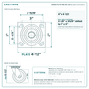 HQ2050S-PL1-PAR-ORG-SET-2S2R top plate bolt pattern drawing, 4 x 4-1/2 in plate, slotted bolt holes
