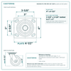 HQ2050S-PL1-PAR-ORG-SET-2S2R top plate bolt pattern drawing, 4 x 4-1/2 in plate, slotted bolt holes