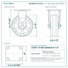 HQ2060R-PL1-NYR 6 x 2 in nylon rigid caster reference drawing, side, front and top plate views with dimensions