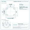 HQ2060R-PL1-PAR-ORG top plate bolt pattern drawing, 4 x 4-1/2 in plate, slotted bolt holes