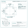 HQ2060R-PL1-PPR-MAR top plate bolt pattern drawing, 4 x 4-1/2 in plate, slotted bolt holes