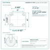 HQ2060R-PL1-SPR top plate bolt pattern drawing, 4 x 4-1/2 in plate, slotted bolt holes