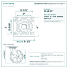 HQ2060S-PL1-NYR top plate bolt pattern drawing, 4 x 4-1/2 in plate, slotted bolt holes