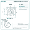 HQ2060S-PL1-PIR-GRN top plate bolt pattern drawing, 4 x 4-1/2 in plate, slotted bolt holes