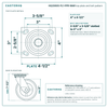 HQ2060S-PL1-PPR-MAR top plate bolt pattern drawing, 4 x 4-1/2 in plate, slotted bolt holes