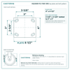 HQ2080R-PL1-PAR-ORG top plate bolt pattern drawing, 4 x 4-1/2 in plate, slotted bolt holes