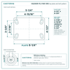 HQ2080R-PL3-PAR-ORG top plate bolt pattern drawing, 4-1/2 x 6-1/4 in plate, slotted bolt holes