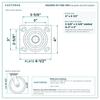 HQ2080S-PL1-PAR-ORG top plate bolt pattern drawing, 4 x 4-1/2 in plate, slotted bolt holes
