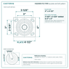 HQ2080S-PL1-PHR top plate bolt pattern drawing, 4 x 4-1/2 in plate, slotted bolt holes