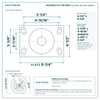 HQ2080S-PL3-PIR-RED top plate bolt pattern drawing, 4-1/2 x 6-1/4 in plate, slotted bolt holes