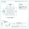 HQ2140S-PL1-PHR-2TL2S top plate bolt pattern drawing, 4 x 4-1/2 in plate, slotted bolt holes