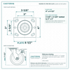 HQ2160S-PL1-PAR-ORG-2L2R top plate bolt pattern drawing, 4 x 4-1/2 in plate, slotted bolt holes