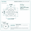HQ2180S-PL1-PAR-ORG top plate bolt pattern drawing, 4 x 4-1/2 in plate, slotted bolt holes