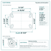 Top plate bolt pattern drawing, 4-1/2 in x 6-1/4 in plate, 2-7/16 in x 4-15/16 in slotted to 3-3/8 in x 5-1/4 in, slotted bolt holes