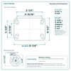 Top plate bolt pattern drawing, 4-1/2 in x 6-1/4 in plate, 2-7/16 in x 4-15/16 in slotted to 3-3/8 in x 5-1/4 in, slotted bolt holes