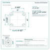 Top plate bolt pattern drawing, 4 in x 4-1/2 in plate, 2-5/8 in x 3-5/8 in slotted to 3 in x 3 in, slotted bolt holes
