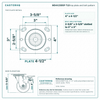 MD4X2SBSP-TLB top plate bolt pattern drawing, 4 x 4-1/2 in plate, slotted bolt holes