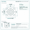MD5X2SBSP-TLB top plate bolt pattern drawing, 4 x 4-1/2 in plate, slotted bolt holes