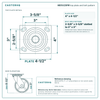 MD5X2SPIR top plate bolt pattern drawing, 4 x 4-1/2 in plate, slotted bolt holes