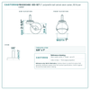 PBH20634BC-3ED-SET 2" polyolefin ball swivel stem caster, 80 lb per caster reference drawing, side, front and stem views with dimensions