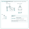PBH20634MB-3ED-SET 2" polyolefin ball swivel stem caster, 80 lb per caster reference drawing, side, front and stem views with dimensions