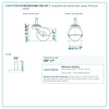 PBH20634WA-3ED-KIT 2" polyolefin ball swivel stem caster, 80 lb per caster reference drawing, side, front and stem views with dimensions