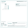 PBH20634WA-3ED-KIT stem detail drawing, threaded stem 3/8" x 1"