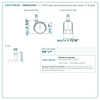 2" x 1-11/16" nylon dual wheel swivel stem caster reference drawing, side, front and top plate views with dimensions