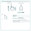 2" x 1-11/16" nylon dual wheel swivel stem caster reference drawing, side, front and top plate views with dimensions