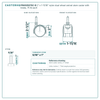 2" x 1-11/16" nylon dual wheel swivel stem caster with brake reference drawing, side, front and top plate views with dimensions