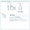 2" x 1-11/16" nylon dual wheel swivel stem caster reference drawing, side, front and top plate views with dimensions