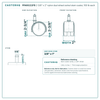 2-3/8" x 2" nylon dual wheel swivel stem caster reference drawing, side, front and top plate views with dimensions