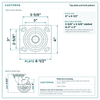 Top plate bolt pattern drawing, 4 x 4-1/2 in plate, slotted bolt holes