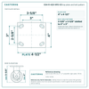 S34-R-420-HPO-03 top plate bolt pattern drawing, 4 x 4-1/2 in plate, slotted bolt holes