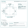 S34-R-520-MA-03 top plate bolt pattern drawing, 4 x 4-1/2 in plate, slotted bolt holes