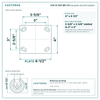 S34-R-520-MU-03 top plate bolt pattern drawing, 4 x 4-1/2 in plate, slotted bolt holes