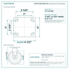 S34-R-620-SPU-03 top plate bolt pattern drawing, 4 x 4-1/2 in plate, slotted bolt holes