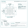 S34-S-420-RN-03 top plate bolt pattern drawing, 4 x 4-1/2 in plate, slotted bolt holes