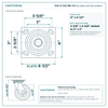 S34-S-520-MU-03 top plate bolt pattern drawing, 4 x 4-1/2 in plate, slotted bolt holes