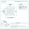 S34-S-520-PH-03 top plate bolt pattern drawing, 4 x 4-1/2 in plate, slotted bolt holes