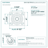 S34-S-520-TPR-03 top plate bolt pattern drawing, 4 x 4-1/2 in plate, slotted bolt holes