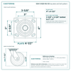 S34-S-620-HU-03 top plate bolt pattern drawing, 4 x 4-1/2 in plate, slotted bolt holes