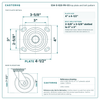 S34-S-620-PH-03 top plate bolt pattern drawing, 4 x 4-1/2 in plate, slotted bolt holes