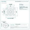 S34-S-820-RN-03 top plate bolt pattern drawing, 4 x 4-1/2 in plate, slotted bolt holes