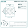 S34-S-820-TPR-03 top plate bolt pattern drawing, 4 x 4-1/2 in plate, slotted bolt holes