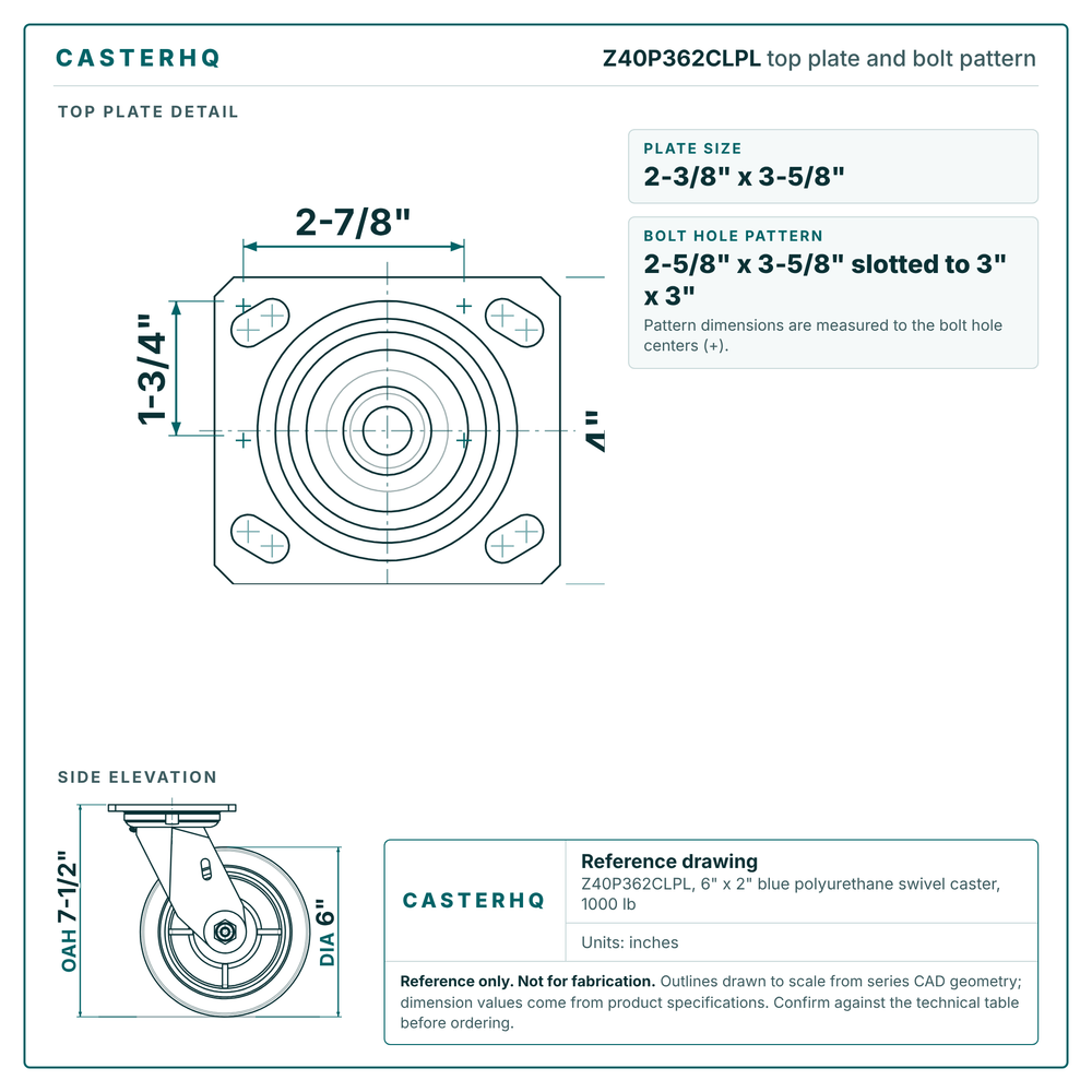 Z40P362CLPL top plate drawing